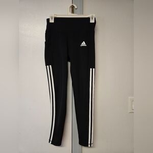 Adidas Aeroready Leggings with White Stripes